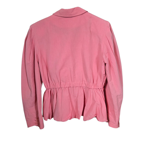 Ulla Johnson Marras Cinched Waist Peplum Jacket Pink Dahlia Size Medium - Picture 3 of 6